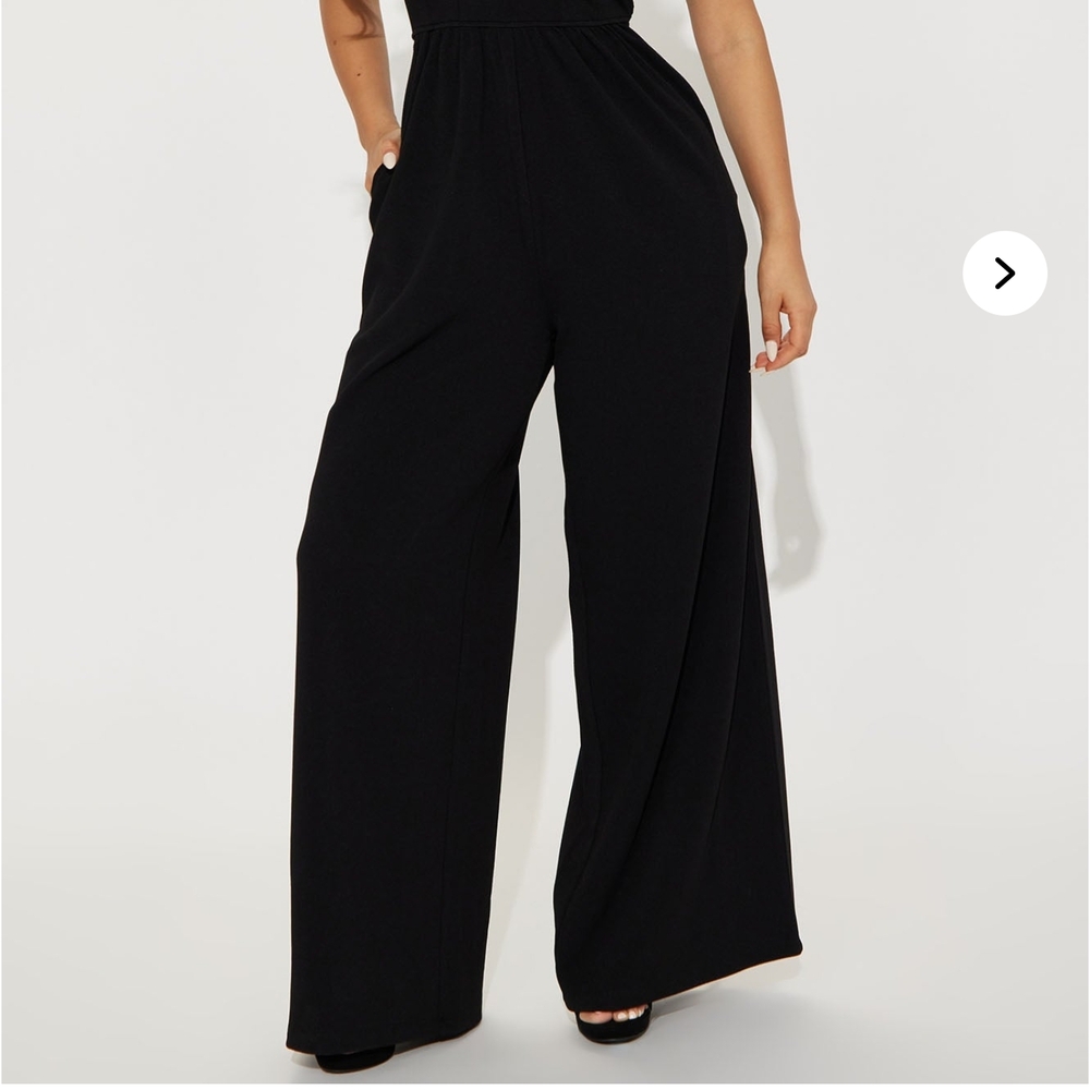 Fashion Nova Black Wide Leg Pants High Waisted